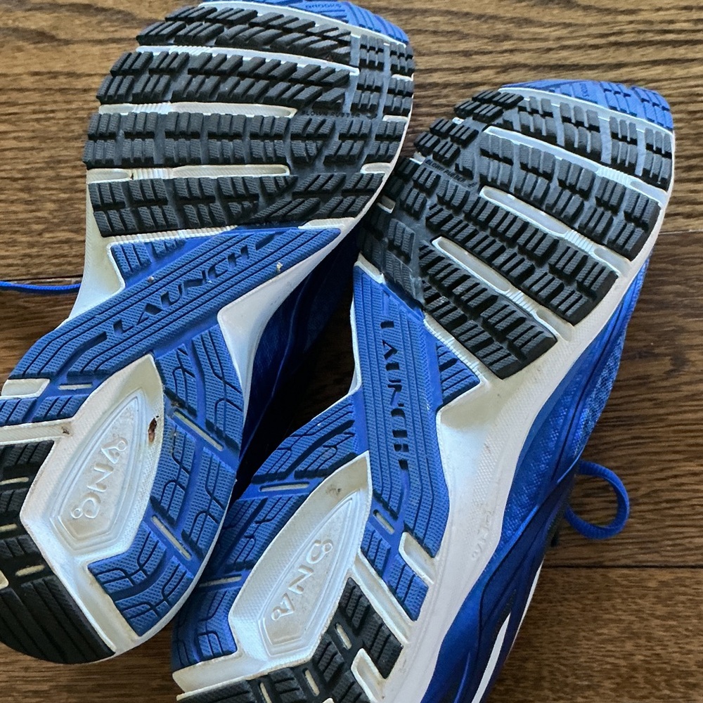 Brooks Launch 4 Athletic Sneakers Shoes Men’s size 11.5 Blue Black - Picture 10 of 12
